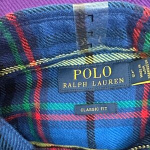 Polo Ralph Lauren Blue Plaid Casual Button Down Shirt